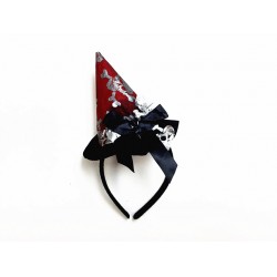 HA3150-Dark Red Pirate Witch Hat Headband